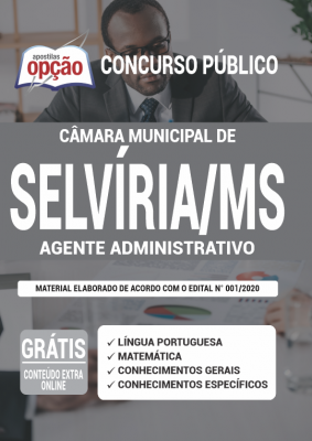 Apostila Câmara de Selvíria - MS - Agente Administrativo