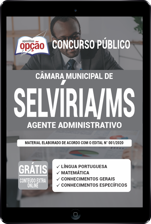 Apostila Câmara de Selvíria - MS PDF - Agente Administrativo