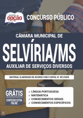 Apostila Câmara de Selvíria - MS - Auxiliar de Serviços Diversos