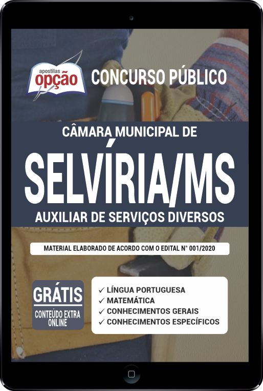 Apostila Câmara de Selvíria MS PDF - Auxiliar de Serviços Diversos