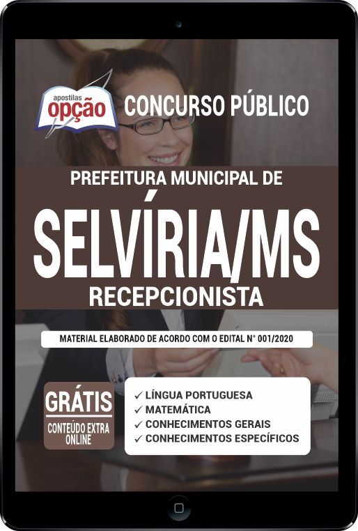 Apostila Câmara de Selvíria MS PDF - Recepcionista