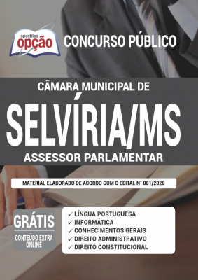 Apostila Câmara de Selvíria - MS - Assessor Parlamentar