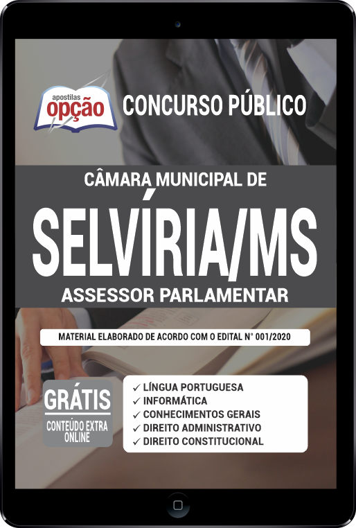 Apostila Câmara de Selvíria - MS PDF - Assessor Parlamentar