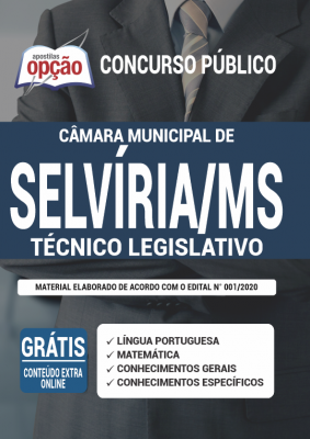 Apostila Câmara de Selvíria - MS - Técnico Legislativo