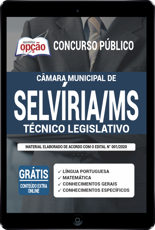 Apostila Câmara de Selvíria - MS PDF - Técnico Legislativo