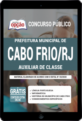 Apostila Prefeitura de Cabo Frio - RJ em PDF - Auxiliar de Classe