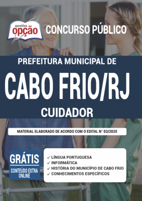 Apostila Prefeitura de Cabo Frio - RJ - Cuidador