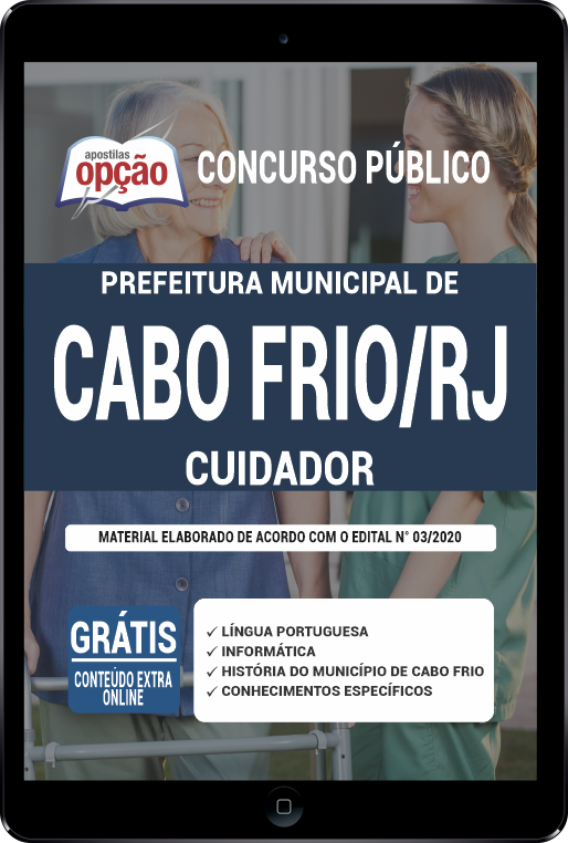 Apostila Prefeitura de Cabo Frio - RJ em PDF - Cuidador