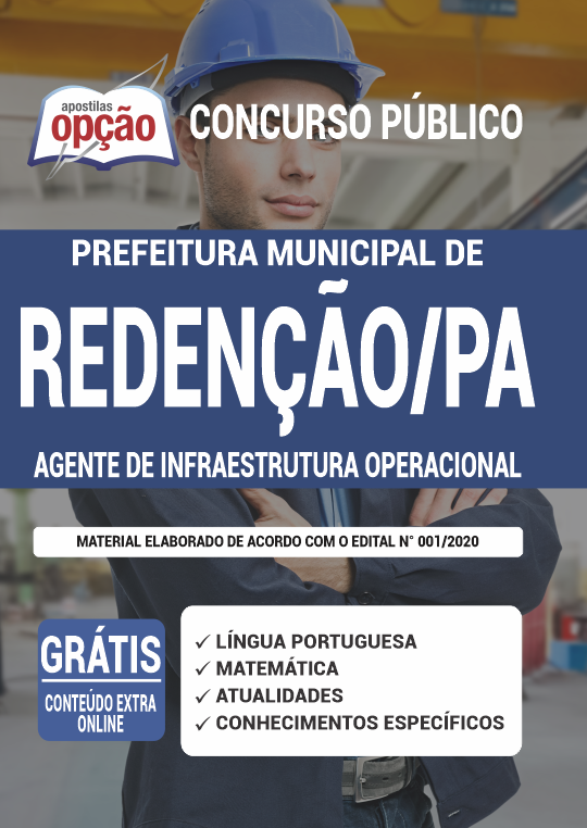 Apostila Prefeitura  Redenção - PA Agente de Infraestrutura Operacional