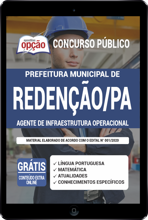 Apostila Prefeitura  Redenção PA PDF Agente de Infraestrutura Operacional