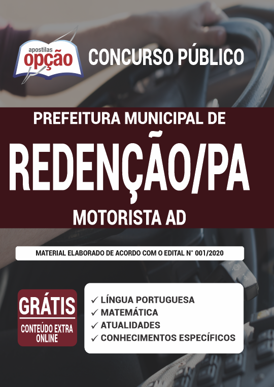 Apostila Prefeitura  Redenção - PA Motorista AD