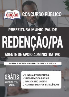 Apostila Prefeitura de Redenção - PA - Agente de Apoio Administrativo