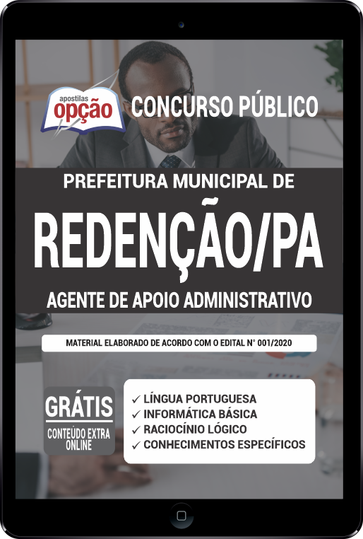 Apostila Prefeitura  Redenção - PA PDF Agente de Apoio Administrativo