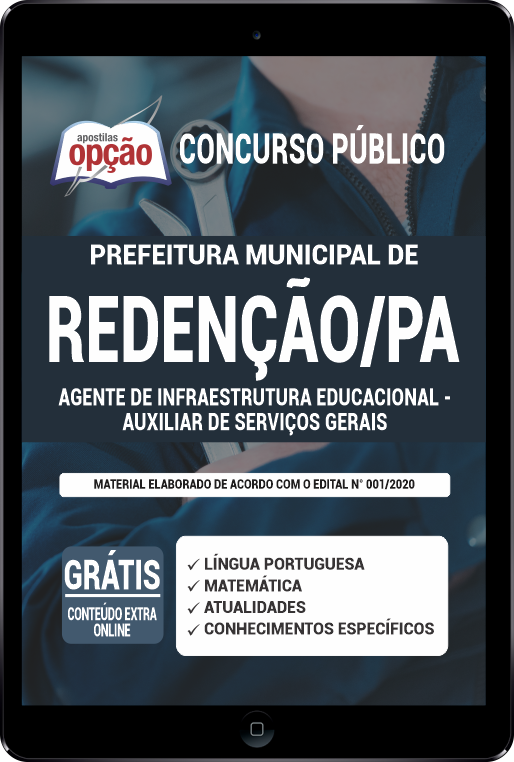 Apostila Prefeitura  de Redenção - PA PDF - Auxiliar de Serviços Gerais