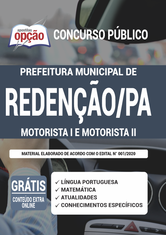 Apostila Prefeitura  de Redenção - PA - Motorista I e Motorista II