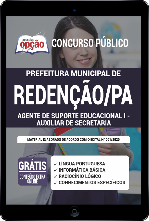 Apostila Prefeitura  de Redenção - PA PDF - Auxiliar de Secretaria