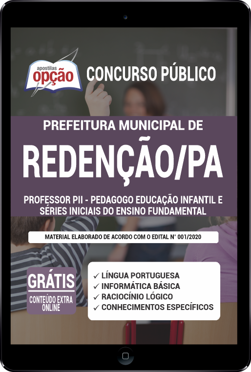 Apostila Prefeitura  de Redenção - PA PDF - Professor PII