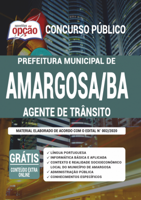 Apostila Prefeitura de Amargosa - BA - Agente de Trânsito