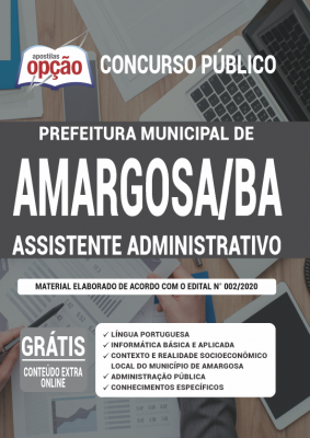 Apostila Prefeitura de Amargosa - BA - Assistente Administrativo