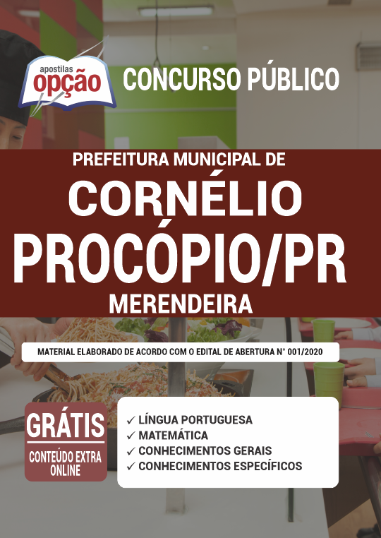 Apostila Prefeitura de Cornélio Procópio - PR - Merendeira