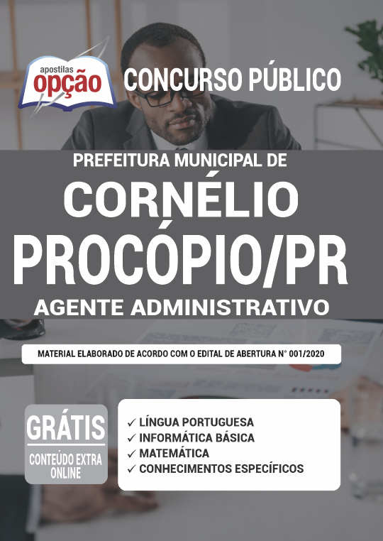 Apostila Prefeitura de Cornélio Procópio - PR - Agente Admin