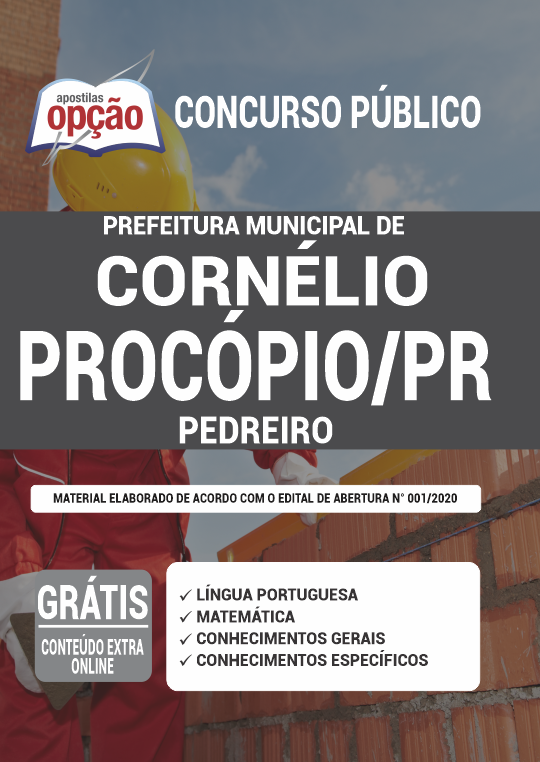 Apostila Prefeitura  de Cornélio Procópio - PR - Pedreiro