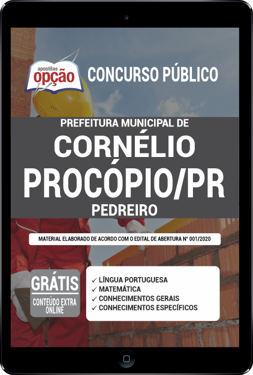 Apostila Prefeitura  de Cornélio Procópio - PR PDF - Pedreiro