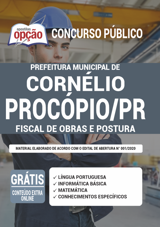 Apostila Prefeitura  Cornélio Procópio PR - Fiscal de Obras e Postura