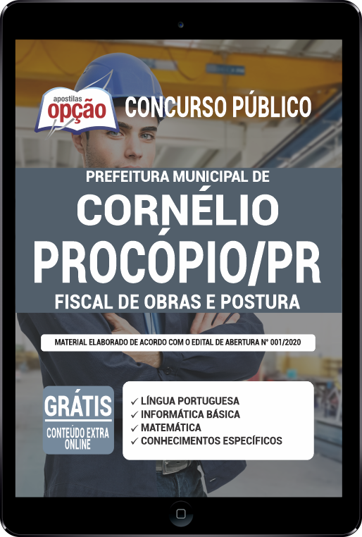 Apostila Prefeitura  Cornélio Procópio PR PDF - Fiscal de Obras/Postura