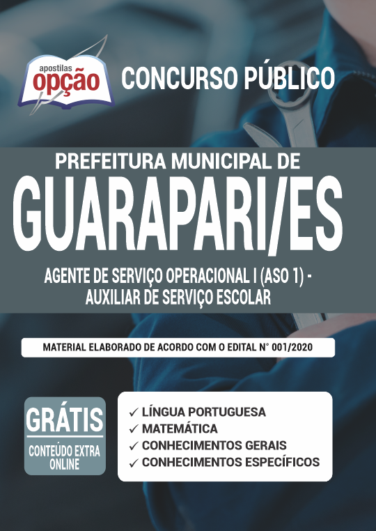 Apostila Prefeitura  Guarapari ES Agente Serviço Operacional I (ASO 1)