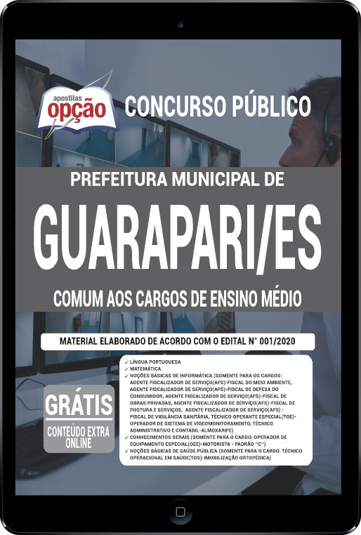 Apostila Prefeitura  de Guarapari - ES PDF - Cargos de Ensino Médio