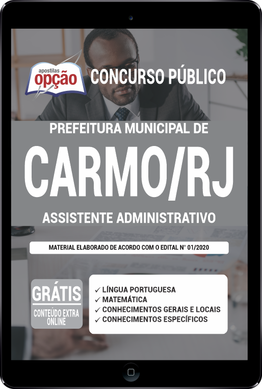 Apostila Prefeitura  de Carmo - RJ PDF - Assistente Administrativo