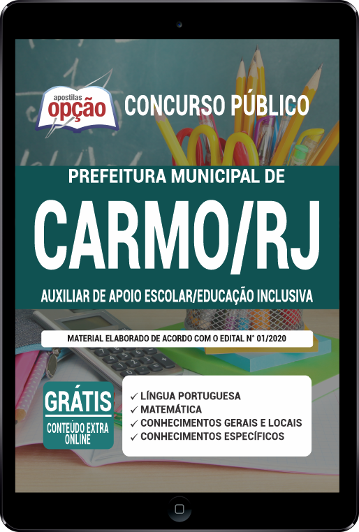 Apostila Prefeitura  Carmo - RJ PDF - Aux Apoio Escolar/Ed Inclusiva