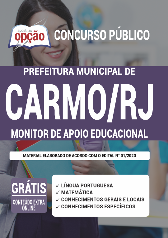 Apostila Prefeitura  Carmo - RJ - Monitor de Apoio Educacional