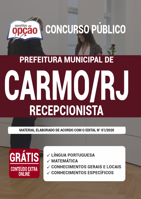 Apostila Prefeitura de Carmo - RJ - Recepcionista