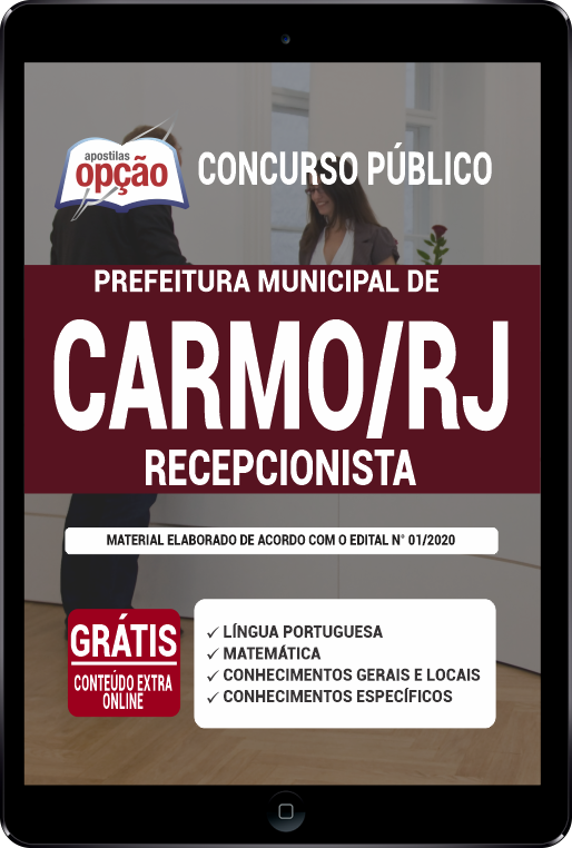 Apostila Prefeitura  Carmo - RJ PDF - Recepcionista