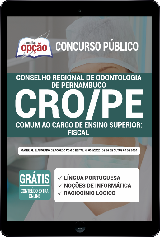 Apostila CRO-PE PDF - Comum ao Cargo de Ensino Superior: Fiscal