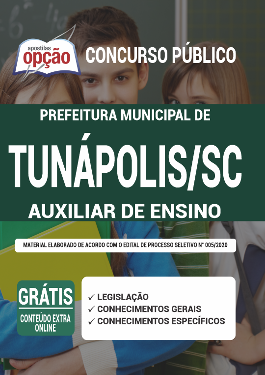 Apostila Prefeitura de Tunápolis - SC - Auxiliar de Ensino