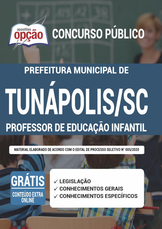 Apostila Prefeitura de Tunápolis - SC - Prof de Educação Infantil