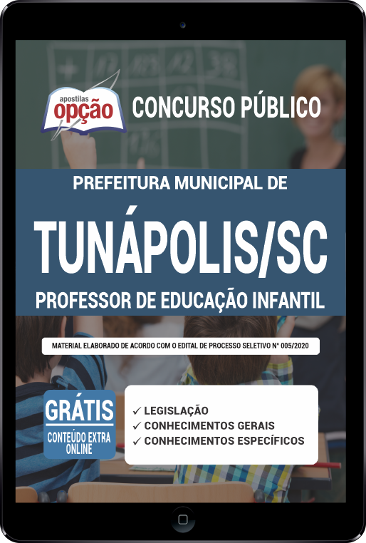 Apostila Prefeitura de Tunápolis SC PDF - Prof de Educação Infantil