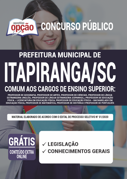 Apostila Prefeitura de Itapiranga - SC - Ensino Superior