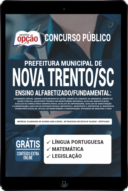 Apostila Prefeitura  Nova Trento SC PDF Ensino Alfabetizado/Fundamental