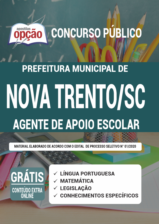 Apostila Prefeitura  Nova Trento - SC - Agente de Apoio Escolar