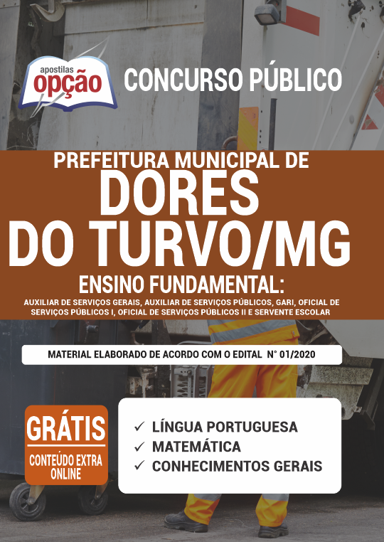 Apostila Prefeitura de Dores do Turvo - MG - Ensino Fundamental