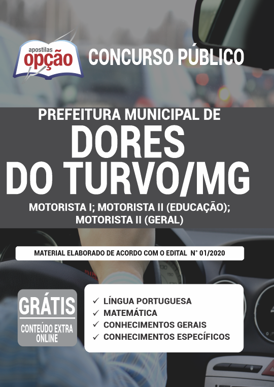 Apostila Prefeitura de Dores do Turvo - MG - Motorista