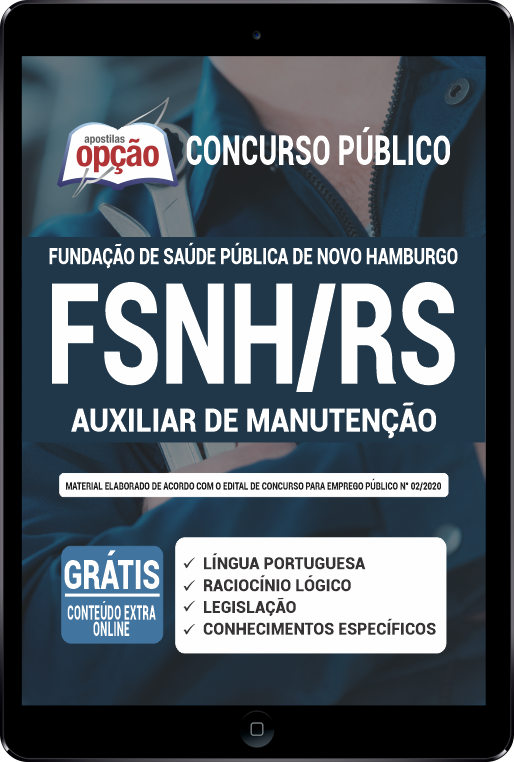 Apostila FSNH-RS (Fundação Saúde) PDF - Auxiliar de Manutenção