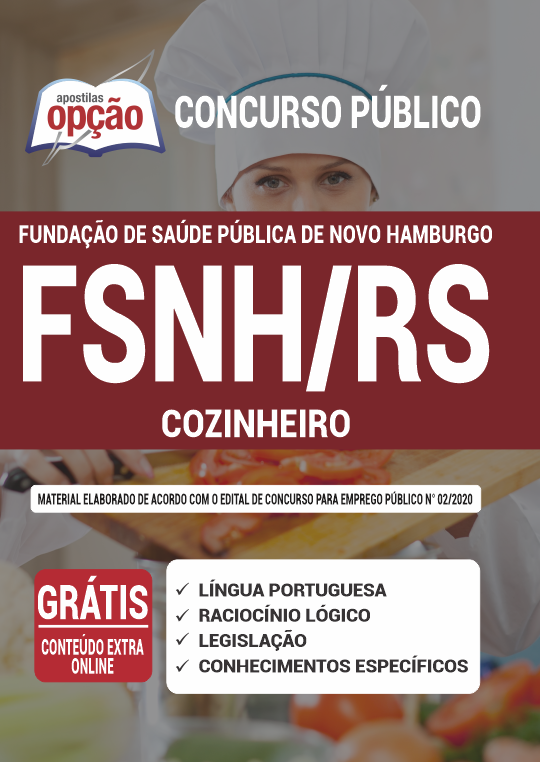 Apostila FSNH-RS (Fundação Saúde) - Cozinheiro