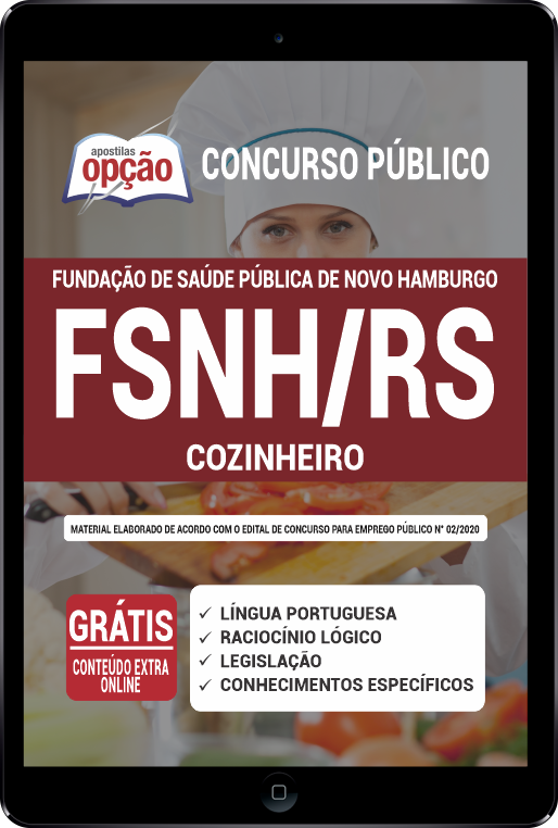 Apostila FSNH-RS (Fundação Saúde) PDF - Cozinheiro