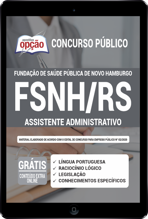 Apostila FSNH-RS (Fundação Saúde) PDF - Assistente Administrativo