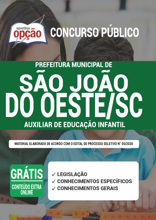 Apostila Prefeitura de São João do Oeste SC - Aux de Ed Infantil